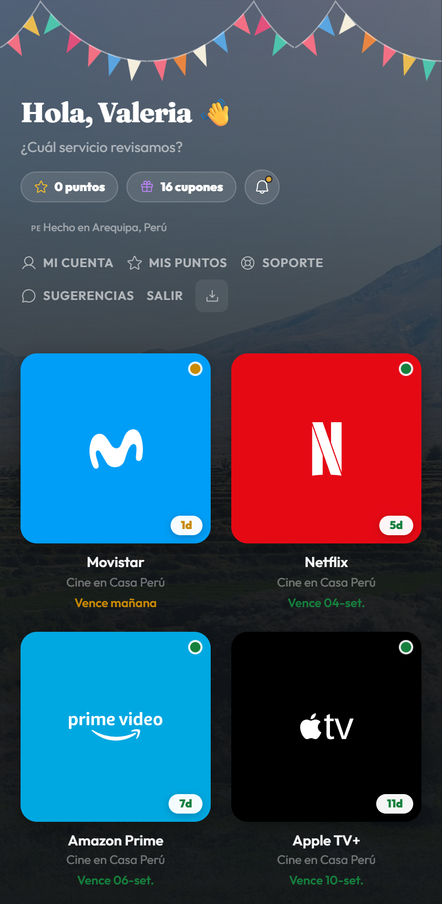 Ahí están todos tus servicios