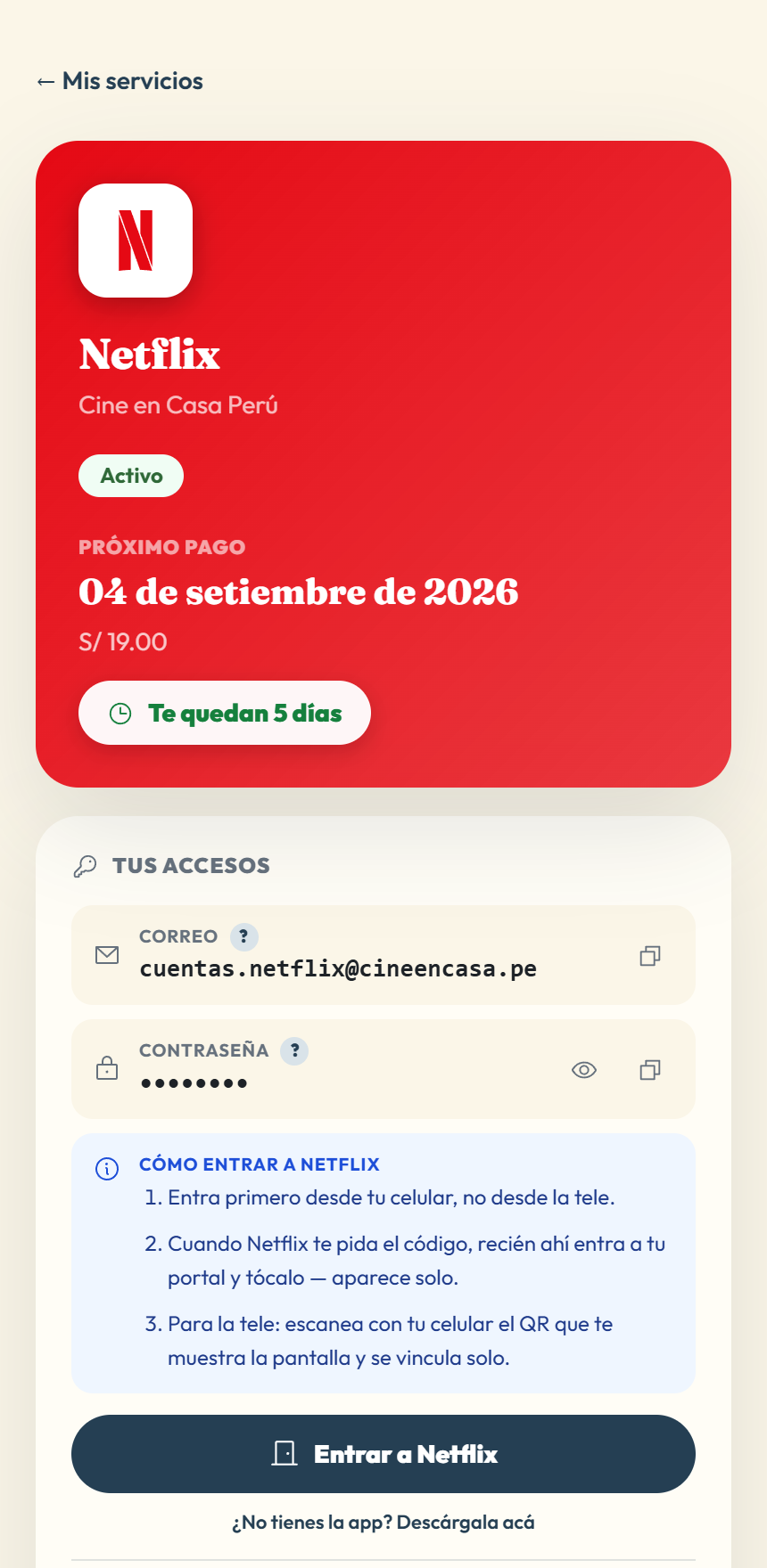Tus claves y cómo entrar
